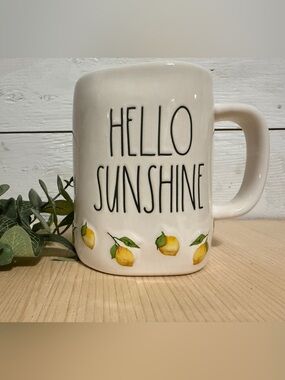 Rae Dunn lemons hello sunshine mug